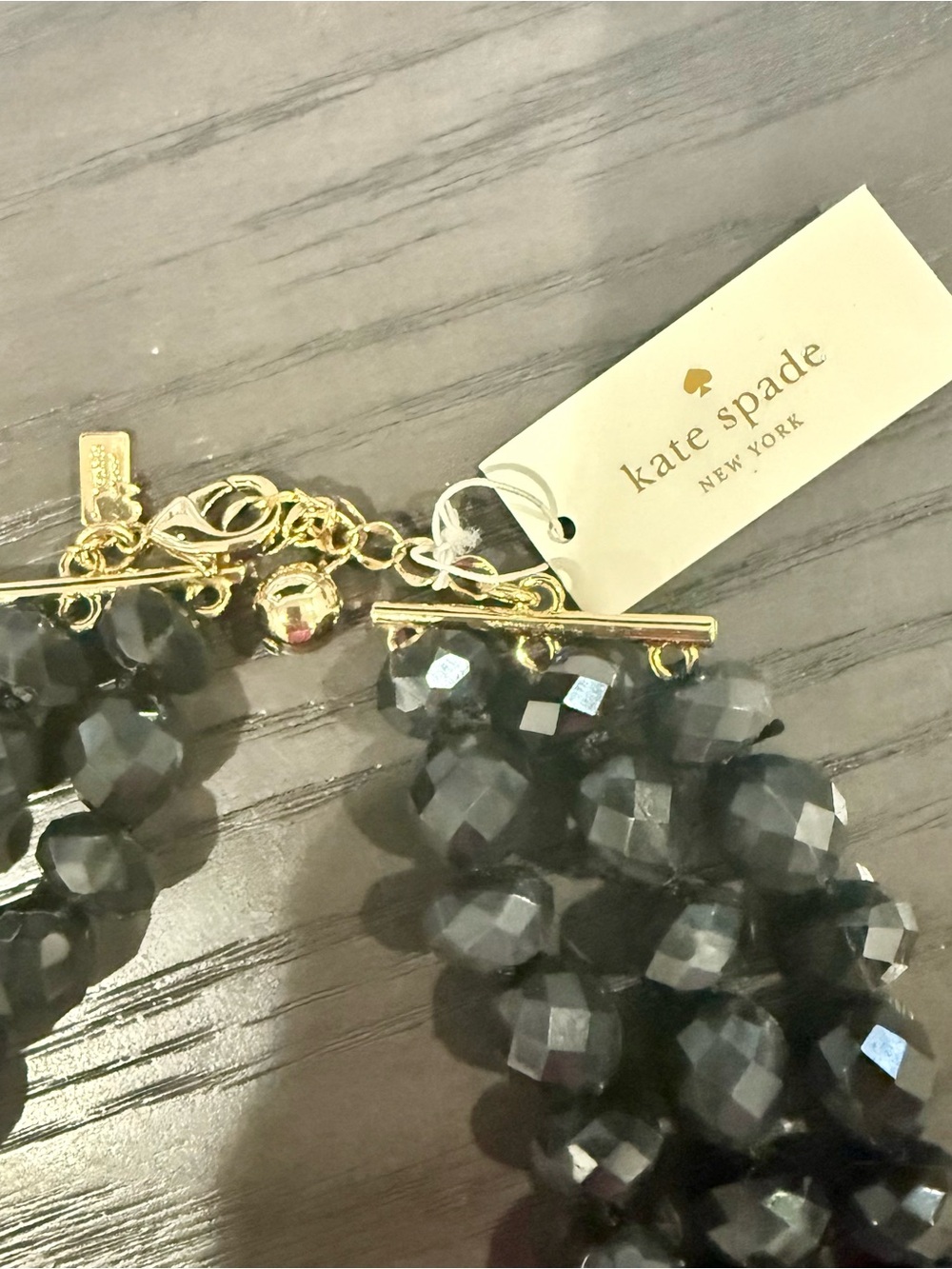 ⁠Kate Spade Necklace "Give It A Swirl" Faceted Bead Statement Necklace (NWT) - Picture 7 of 7